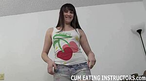 Fulfill your cum eating fetish with this femdom clip