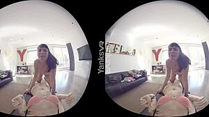 فيديو VR عالي الدقة لفتاتين هاويتين يمتصن بعضهما البعض وينفذان