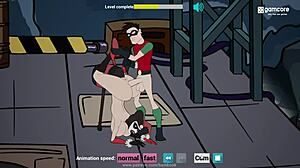 इस गे पोर्न वीडियो में एनीमे और कॉमिक पात्र नीचे उतरते हैं और गंदे हो जाते हैं।