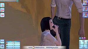 Jocul Hentai prezintă BDSM și sex în aer liber într-o stațiune premium