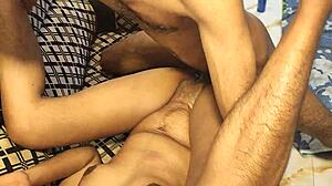 Young Bengali couple indulges in passionate lovemaking at home