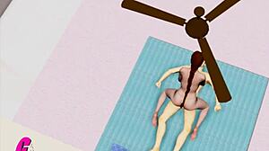 Animasi erotis istri India menunggangi kontol suaminya